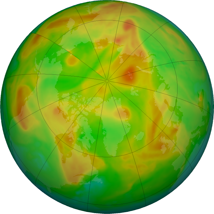 Arctic ozone map for 15 June 2024